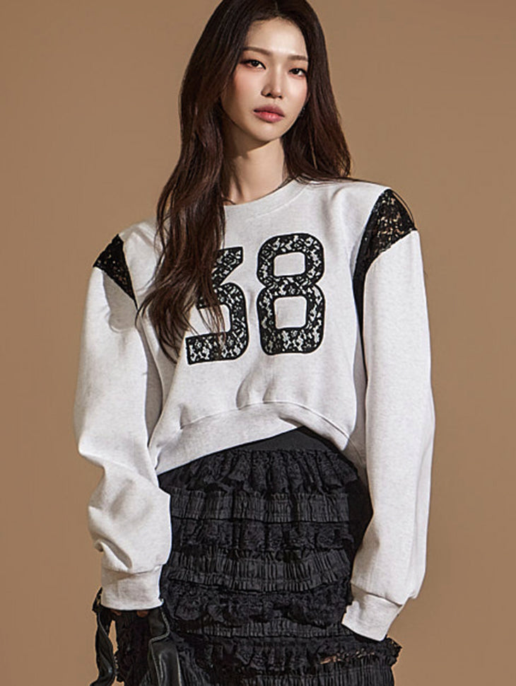 E3524 Lace Sweatshirt