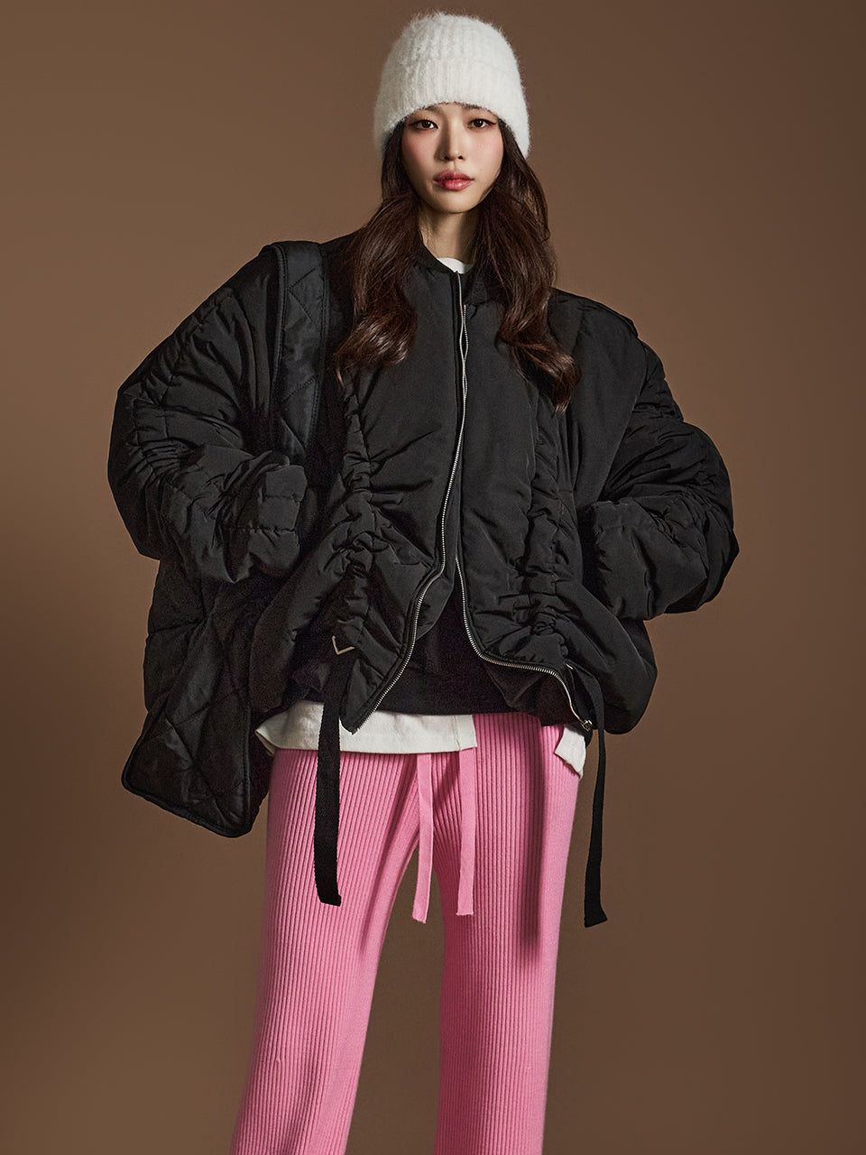 J2534 系带毛衣夹克