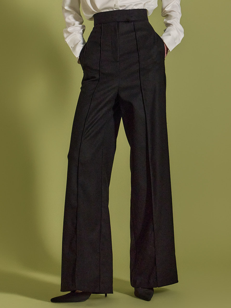 P9160 Pin tuck Wide Slacks