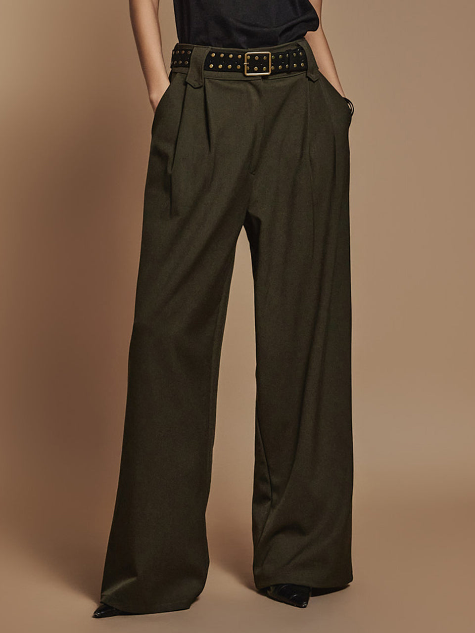 P3286 Pintuck Waistband Pants