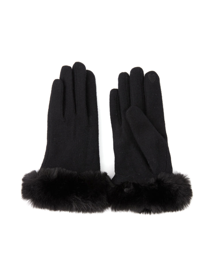 AH-184 Wool Faux Fur Glove