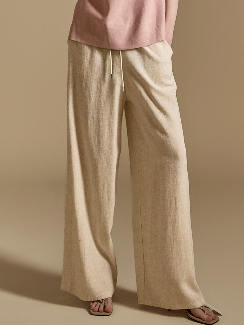 P3220 Linen Drawstring Pants