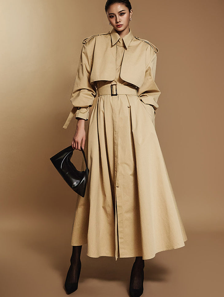 D9505 Trench Dress With Belt