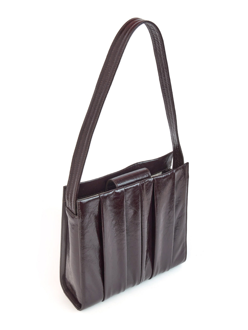 A-1651 Leather Square Shoulder Bag