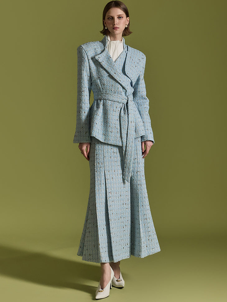 TP2020 Tweed Jacket Skirt Set