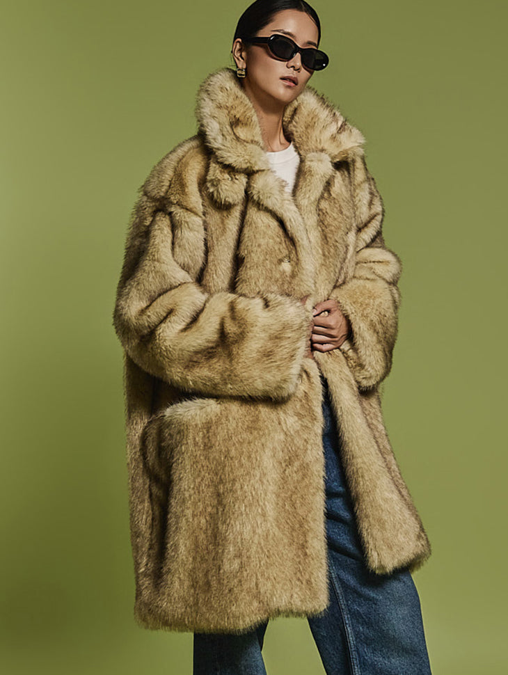 J2491 Fake fur coat