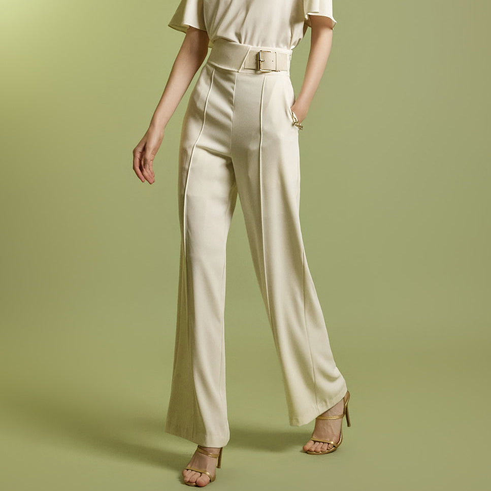 P3614 Leather Buckle Slacks