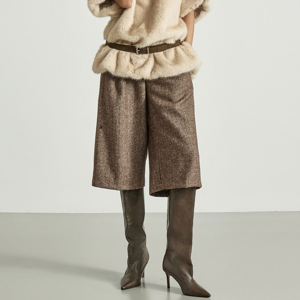 P3681 Wool Wide Pants