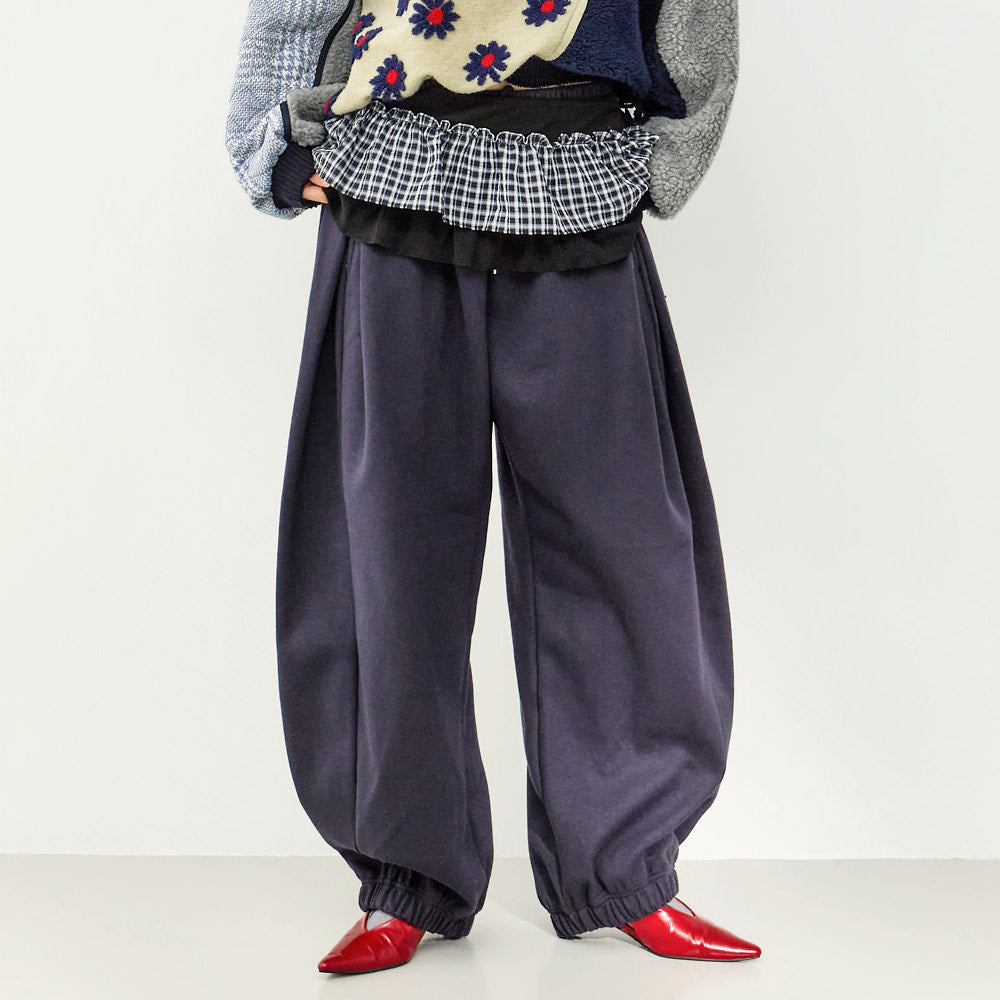 P3736 Pintuck Jogger Sweat Pants