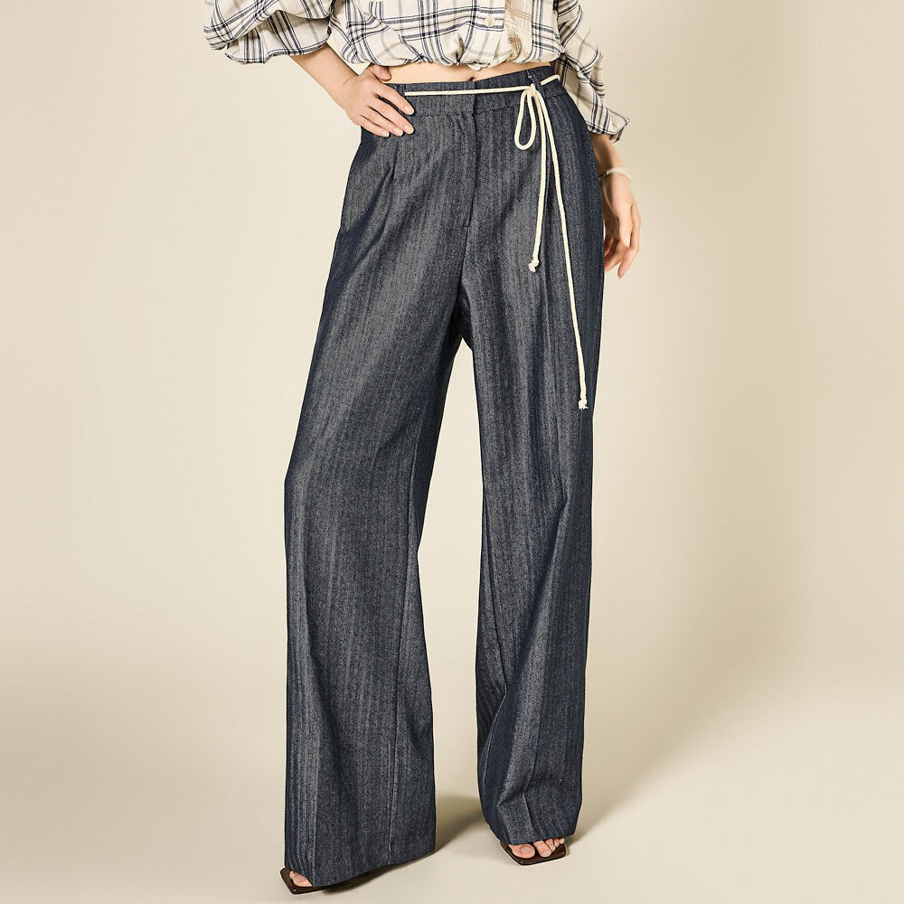 P3864 Strap Wide Pants