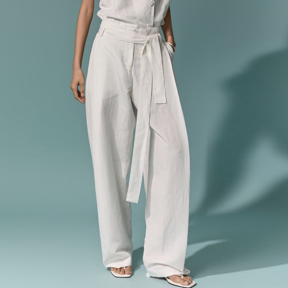 P3901 Linen Pintuck Pants