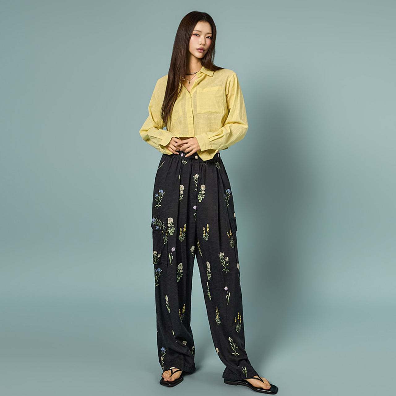 P3921 Flower Cargo Pants