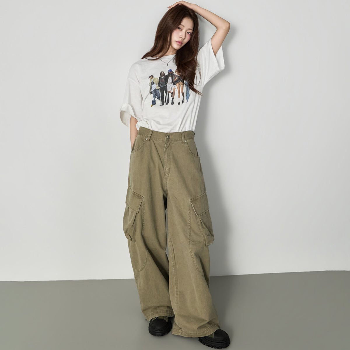 P3938 ウォッシュドカーゴパンツ