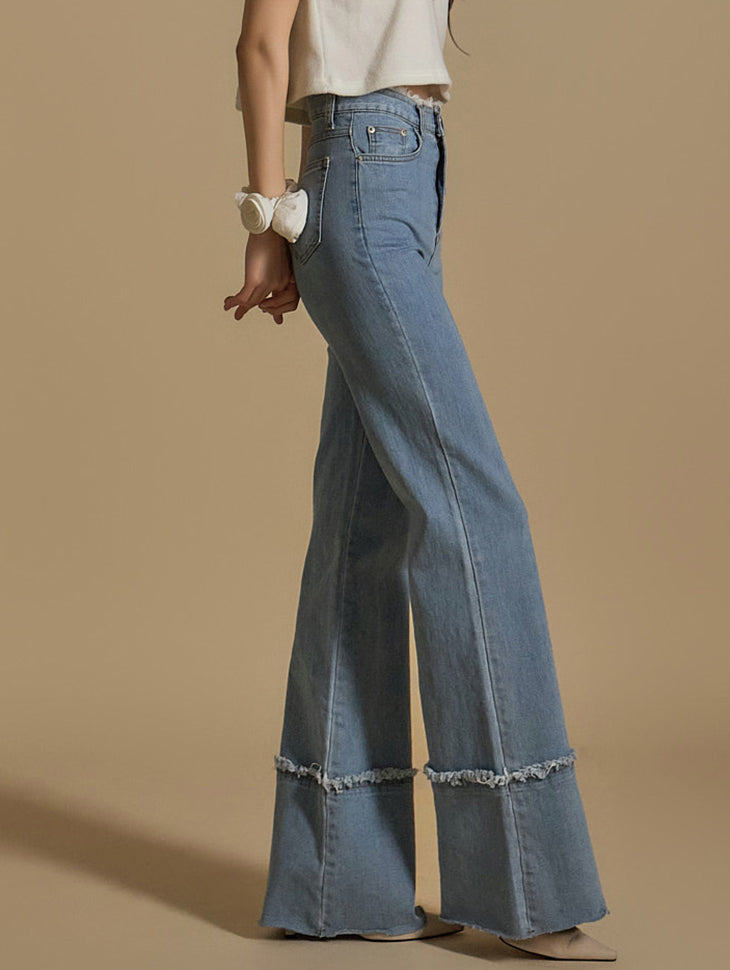 PJ429 Fringe Maxi Jeans