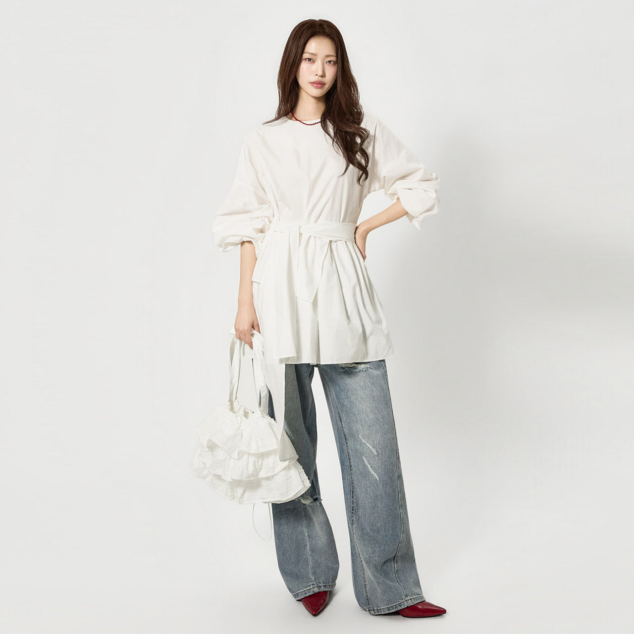 PJ640 ダメージウォッシュジーンズ