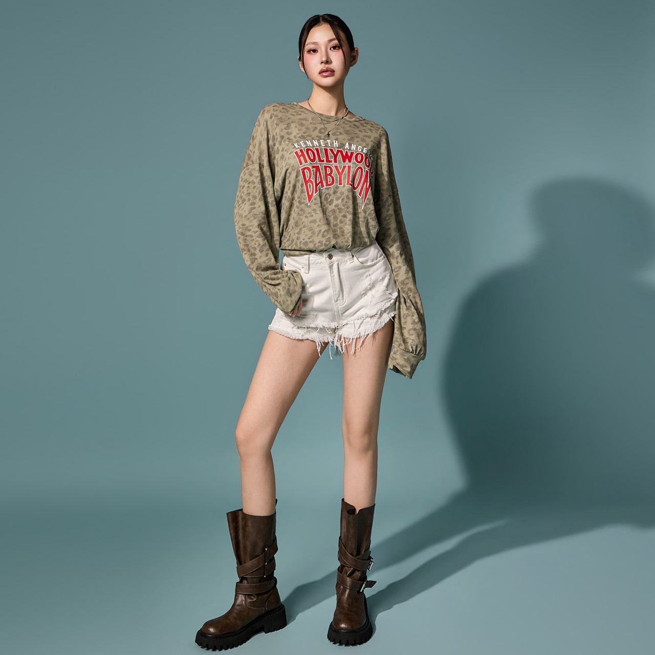 PJ665 Damaged Cutoff Short Jeans