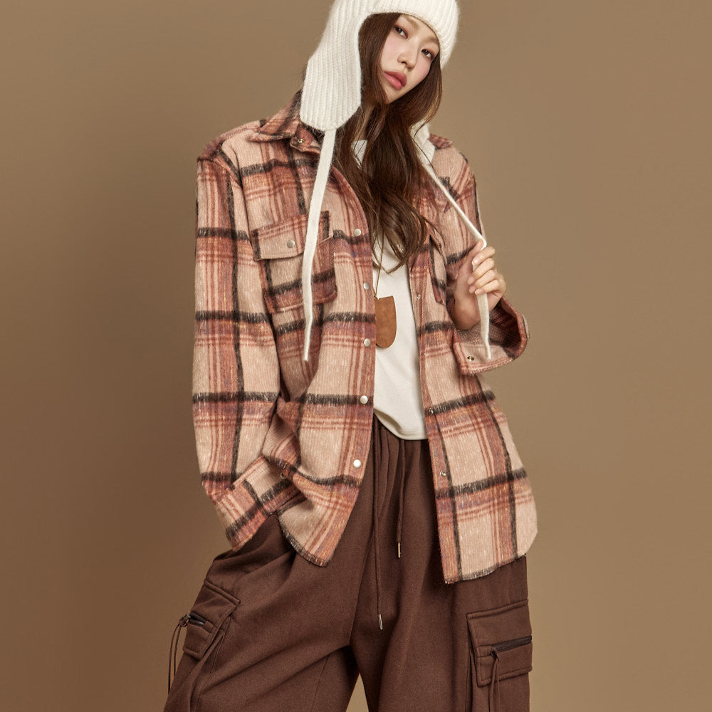 S831 Fleece Check Shirts