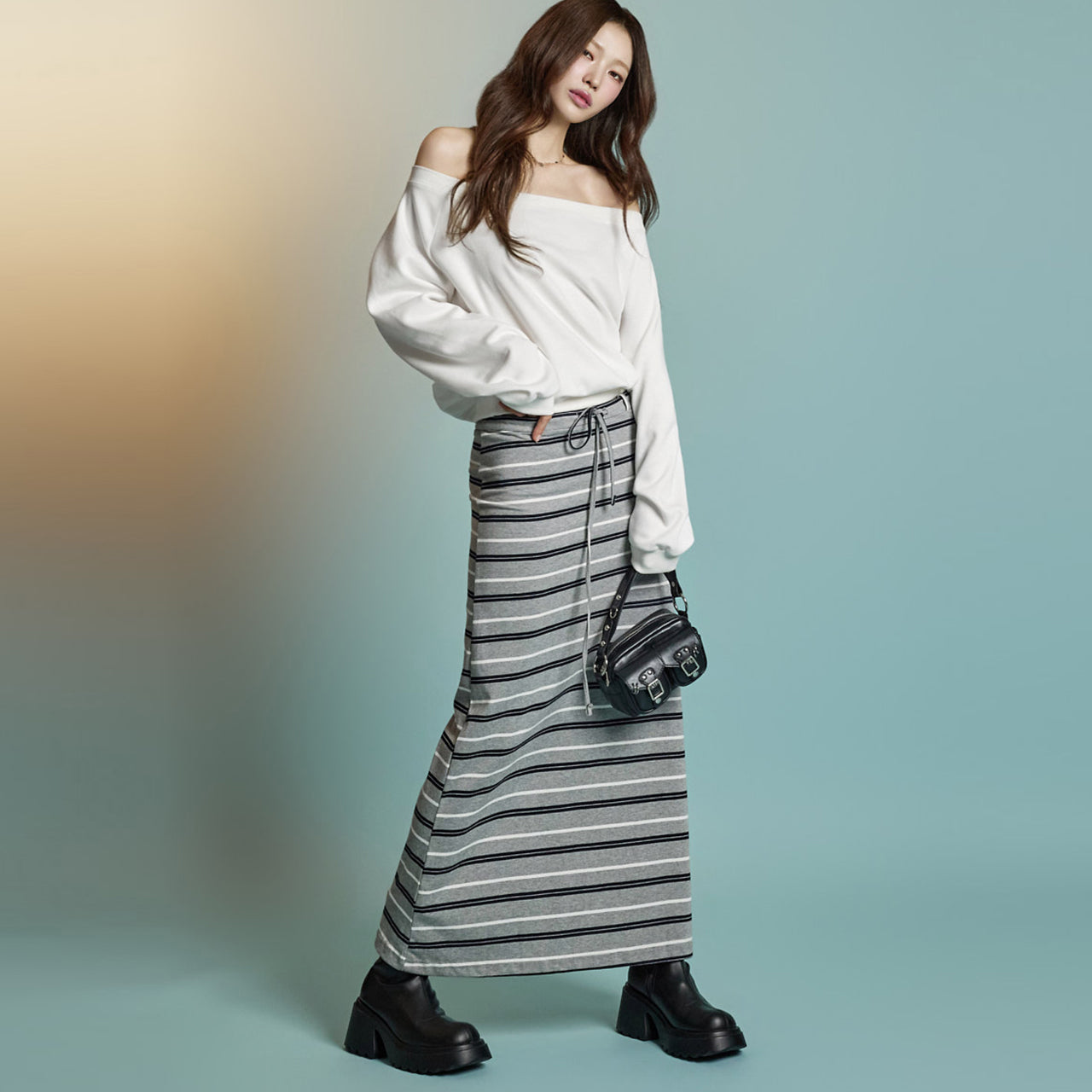 SK3027 Striped Skirt