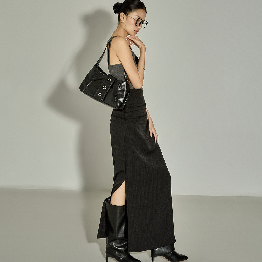 SK3056 Shirring Maxi Skirt