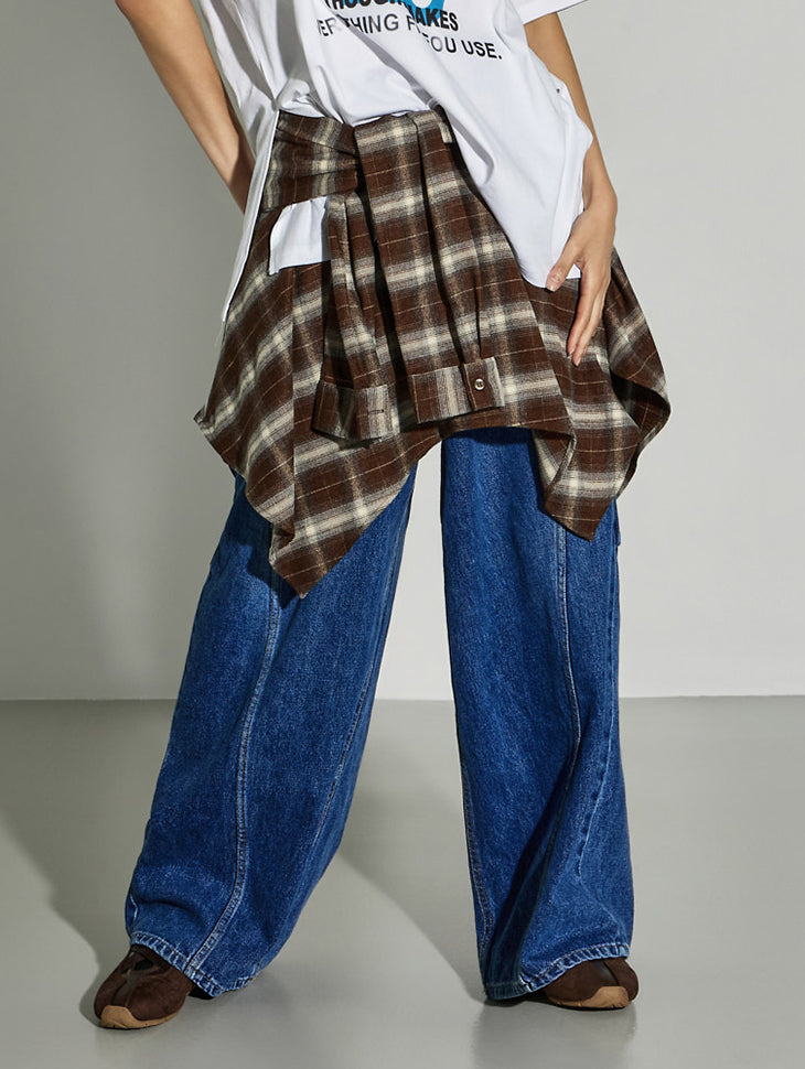 SK3076 Shirt Layered Skirt