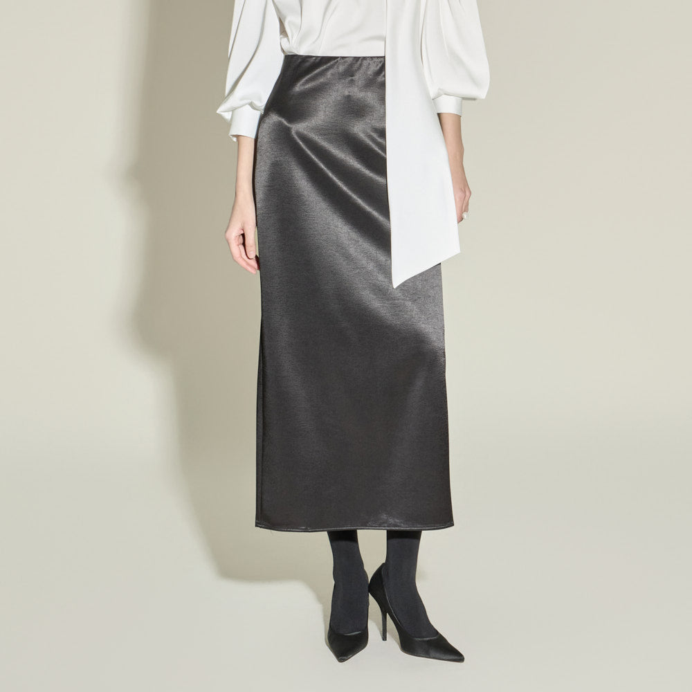 SK3135 Satin Long Skirt