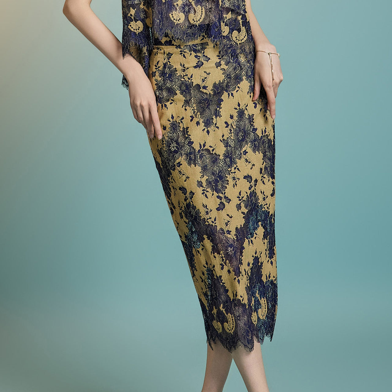 SK9246 フローラルレーススカート