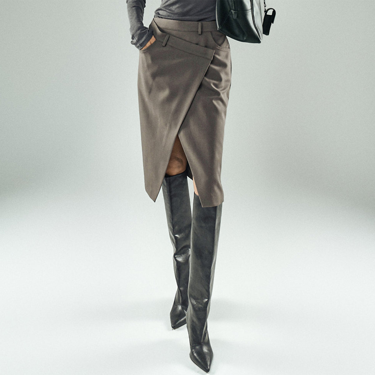 SK9315 Herringbone Wrap Skirt