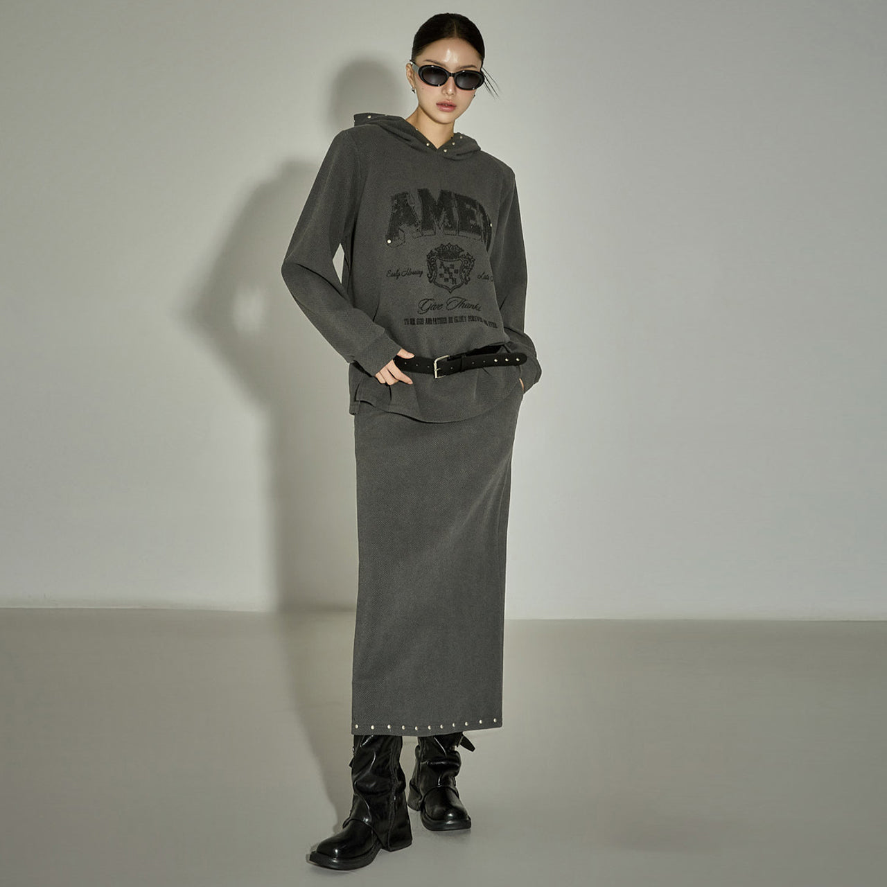 TP2254 Hooded Top and Skirt Set