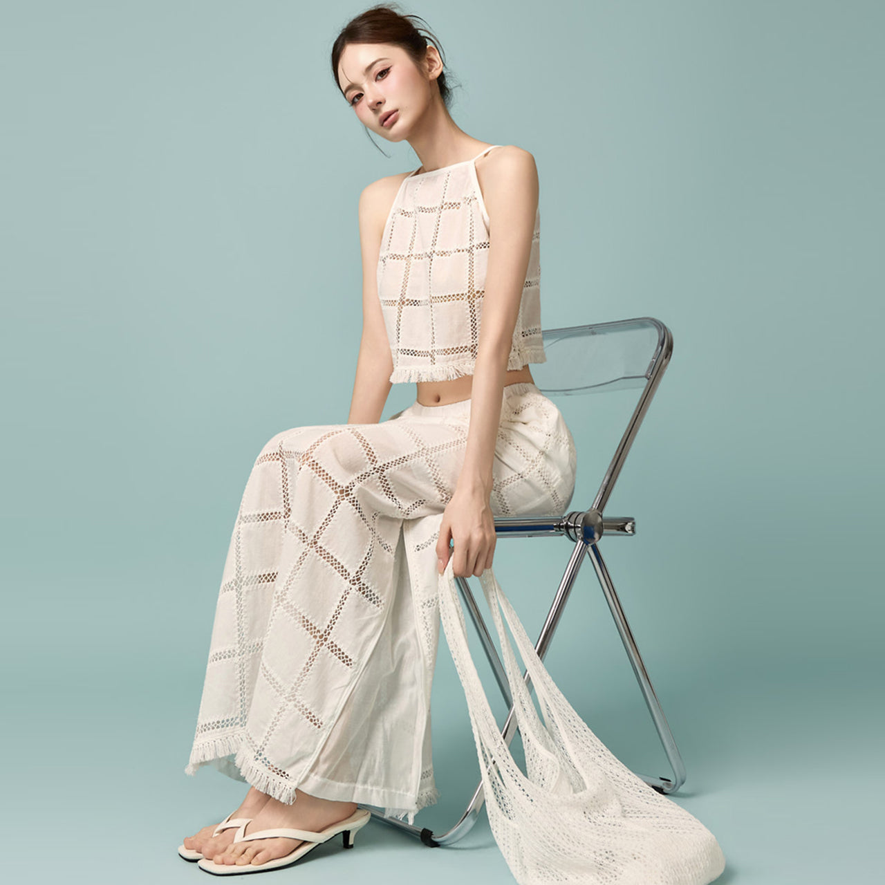 TP2458 Sleeveless Top and Skirt Set