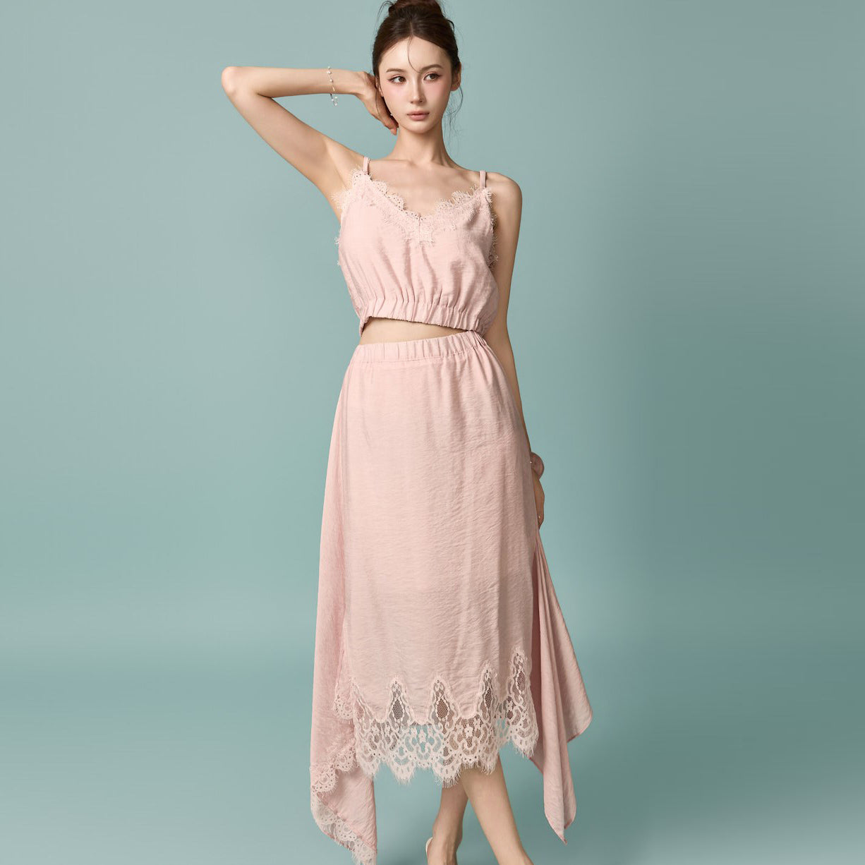 TP2460 Sleeveless Top and Skirt Set